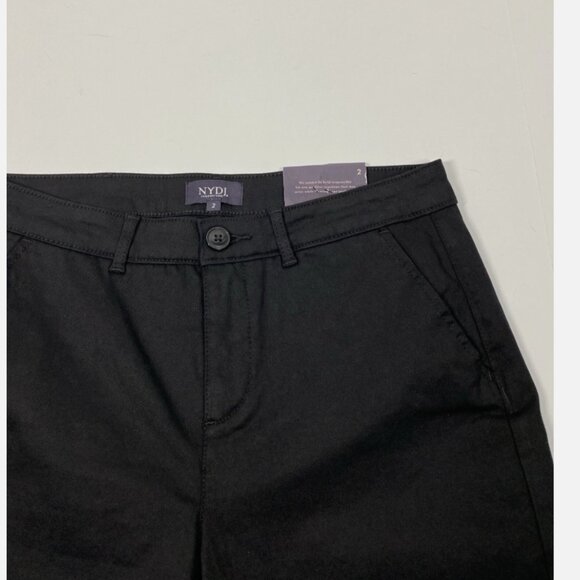 NYDJ Stretch Twill Bermuda Shorts - Black Size 2 - Picture 6 of 11